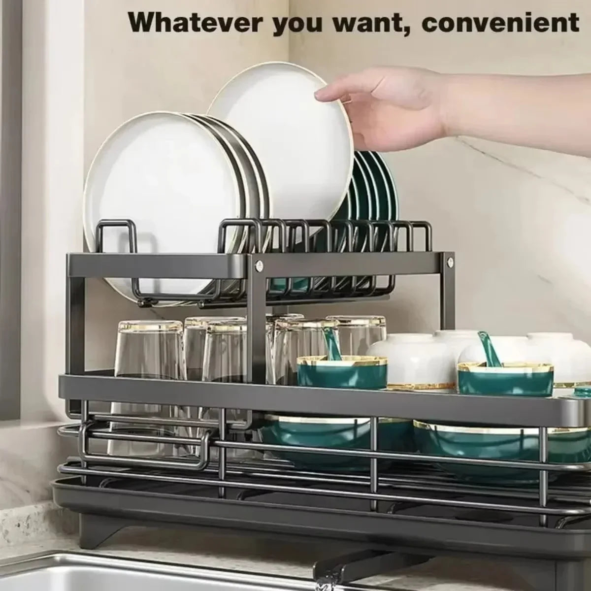 Adjustable Stainless Steel Dish Rack