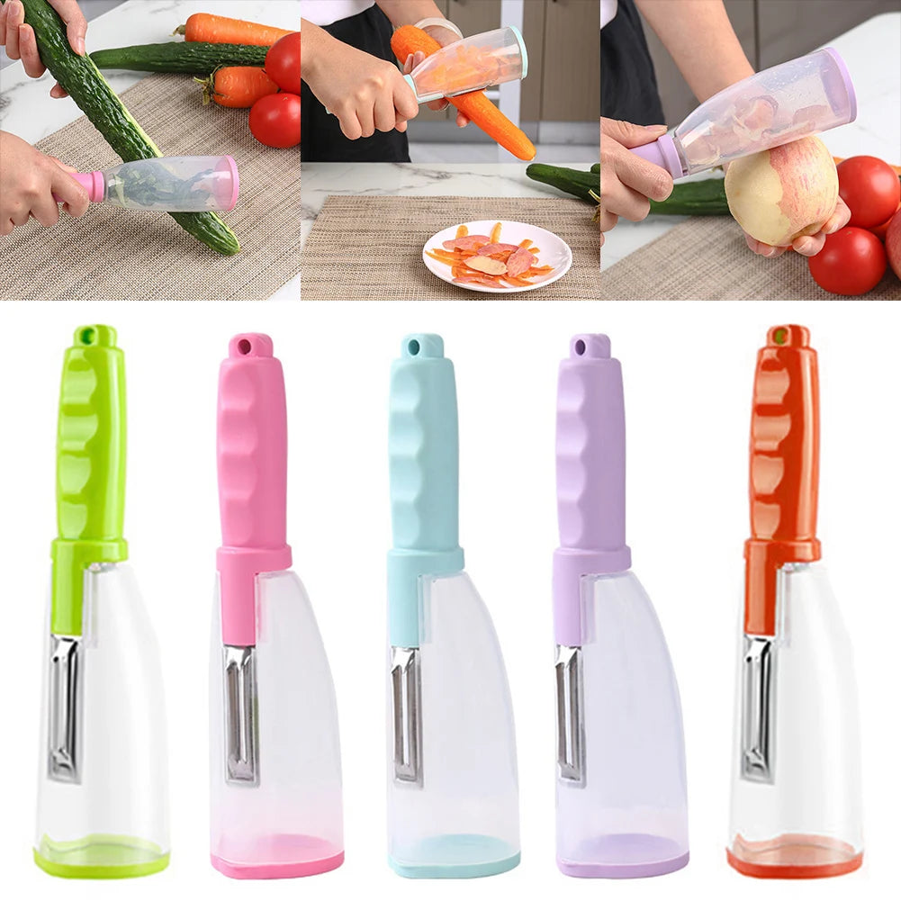 Stainless Steel Peeler with Container